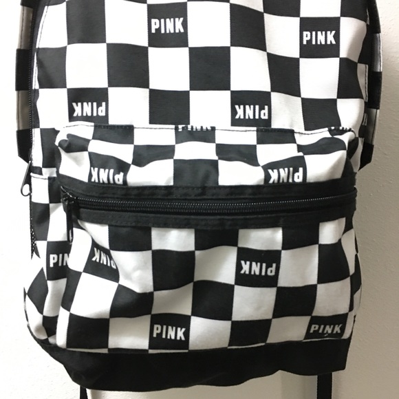 NEW Victoria’s Secret PINK Checker Backpack RARE - Picture 4 of 16